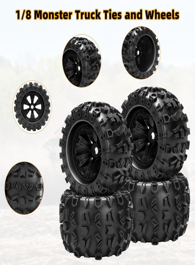 daitoku 1/8 RC Monster Truck Tires, daitoku 17mm Hex RC Wheels and Tires for Traxxas Maxx Tmaxx E-Revo Revo 3.3 Arrma Kraton Notorious 6s Redcat Kaiju Shredder JLB Cheetah Monster - Image 5
